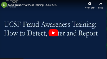 UCSF Fraud Awareness Presentation Video Thumbnail